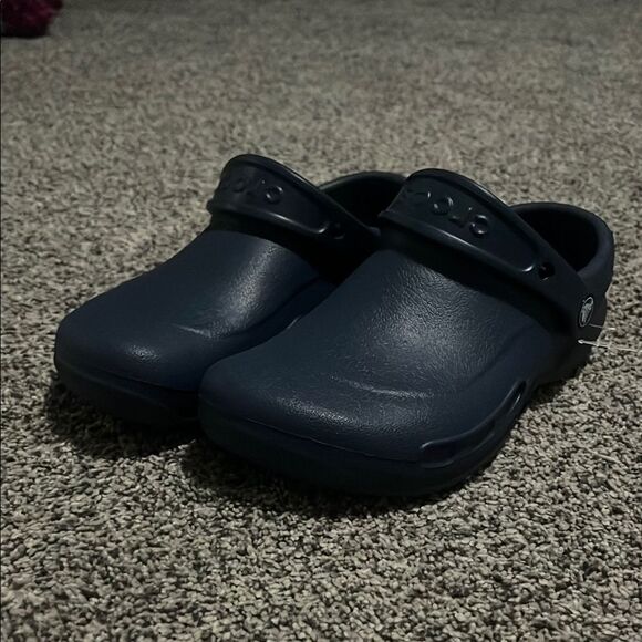 Kids Navy Blue croc clogs - Picture 1 of 3
